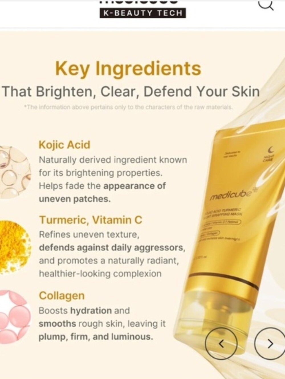 Medicube Kojic Acid Turmeric Night Wrapping Mask - - Picture 4 of 7